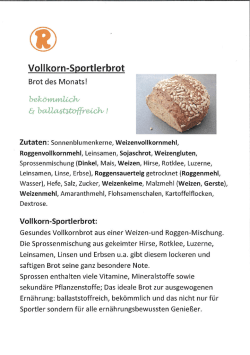 Brot des Monats Vollkorn-Sportlerbrot 500g
