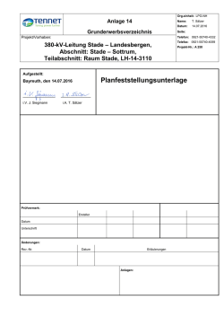 Planfeststellungsunterlage
