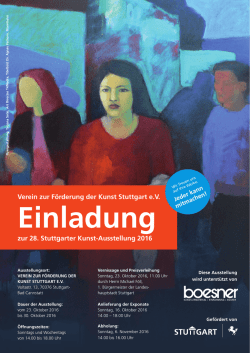 Information lesen  - Verein zur F&ouml;rderung der Kunst Stuttgart eV