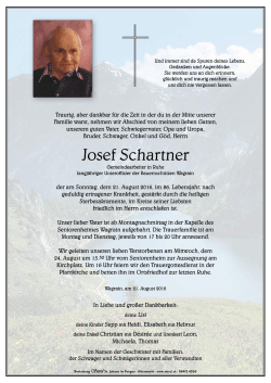 Josef Schartner - Bestattung Sterzl