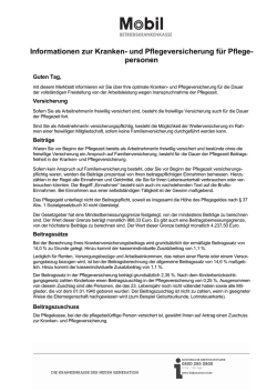 Infoblatt f&uuml;r Pflegepersonen