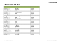 Jahresprogramm W&ouml;lfe