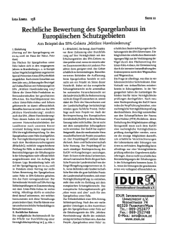 Stähle: Rechtliche Bewertung des Spargelanbaus in