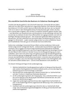 Die unendliche Geschichte des Baukrans im