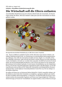 Die Wirtschaft soll die Eltern entlasten