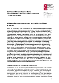 Gr&uuml;ne Wirtschaft - Schweizer Fleisch-Fachverband