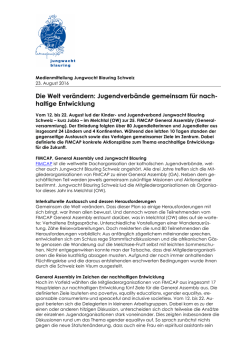 Die Welt ver&auml;ndern: Jugendverb&auml;nde gemeinsam f&uuml;r