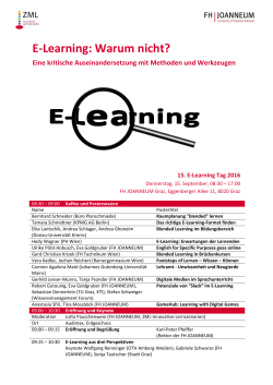 E-Learning: Warum nicht? - Forum Neue Medien in der Lehre Austria