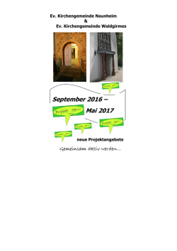 können Sie das Projektheft 2016