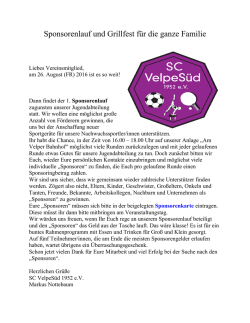 Infoschreiben. - beim SC VelpeS&uuml;d