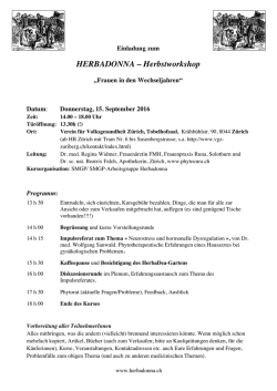 HERBADONNA &ndash; Herbstworkshop