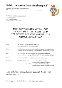 Fahrradtour - Schützenverein Leuchtenburg