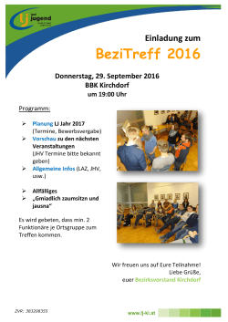 BeziTreff 2016 - Landjugend Bezirk Kirchdorf
