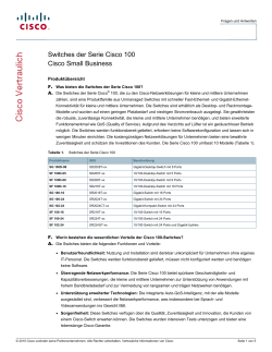Switches der Serie Cisco 100 Cisco Small Business
