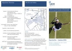 Sportortho – Update 2016 - Universitätsklinikum Münster