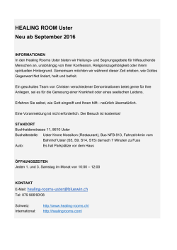 Infos Healing Rooms Uster