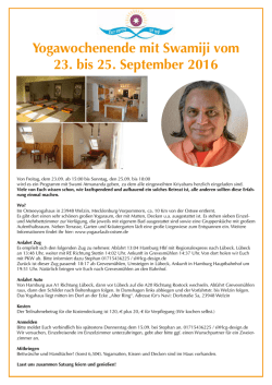 Informationen zum Kriya Yoga Retreat am Wochenende finden Sie