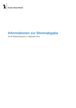 Informationen zur Stimmabgabe