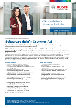 Softwarearchitekt/in Customer IAM