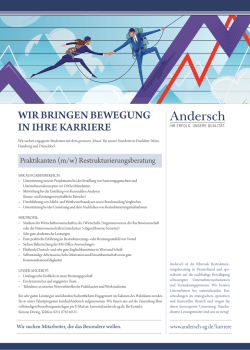 WIR BRINGEN BEWEGUNG IN IHRE KARRIERE