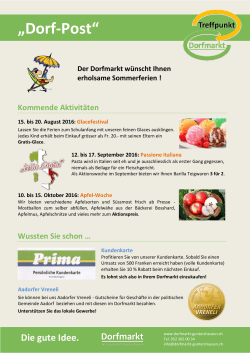 Dorf-Post - Dorfmarkt Guntershausen