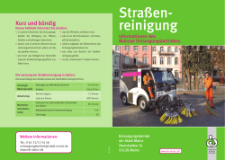 Straßenreinigung - Entsorgungsbetrieb der Stadt Mainz