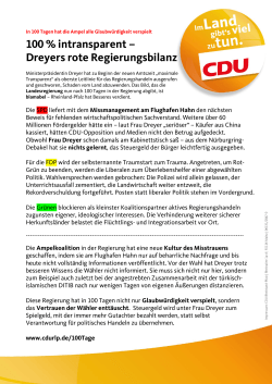 100 % intransparent – Dreyers rote - CDU Rheinland