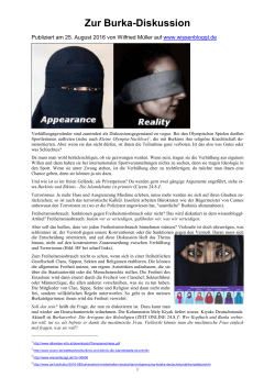 Zur Burka-Diskussion - Atheisten-Info