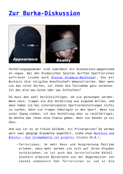 Zur Burka-Diskussion