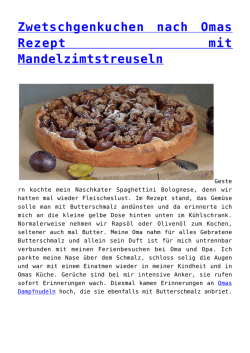 Zwetschgenkuchen nach Omas Rezept mit
