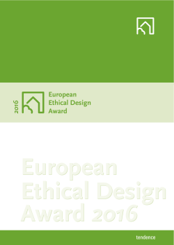 European Ethical Design Award 2016