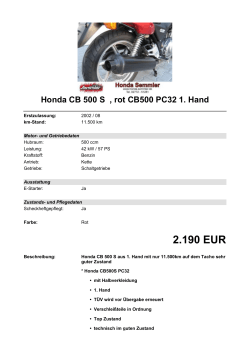 Detailansicht Honda CB 500 S €,€rot CB500 PC32 1. Hand