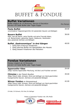 Buffet - Restaurant Schützengarten Takeout