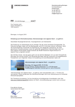 gemeinde binningen - Energie Zukunft Schweiz
