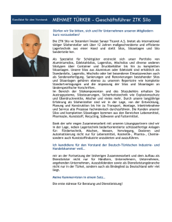 MEHMET T&Uuml;RKER - Gesch&auml;ftsf&uuml;hrer ZTK Silo