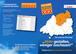 Kreistagswahl 2016 - bei der CDU in Einbeck