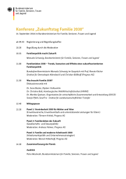 Programm "Zukunftstag Familie 20130" (nicht