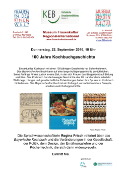 100 Jahre Kochbuchgeschichte