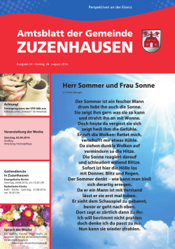 Herr Sommer und Frau Sonne