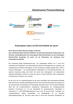 Krebsregister setzen auf S3C