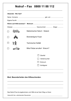 Notruf – Fax 0800 11 88 112 - Stadt Brandenburg an der Havel