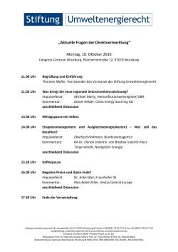 Programm (Stand: 22. August 2016) - Würzburg