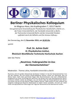 Berliner Physikalisches Kolloquium am 03.11.2016: Stahl
