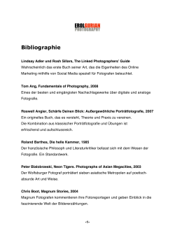 Bibliografie - Empfohlene Bücher zur Fotografie
