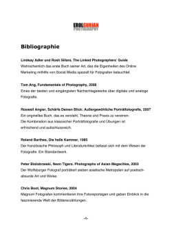 Bibliografie - Empfohlene Bücher zur Fotografie