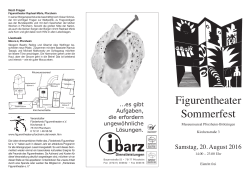 Sommerfest-Programm 2016 - Figurentheater Raphael Mürle