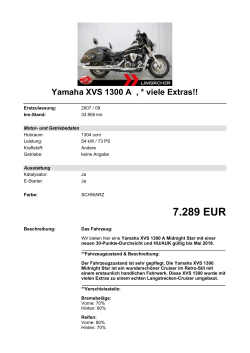 Detailansicht Yamaha XVS 1300 A €,€* viele Extras!!
