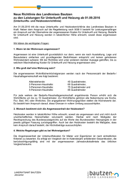 Informationen zu Leistungen f&uuml;r Unterkunft und Heizung