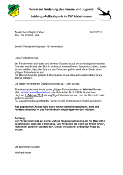 Informationen - TSV Abbehausen