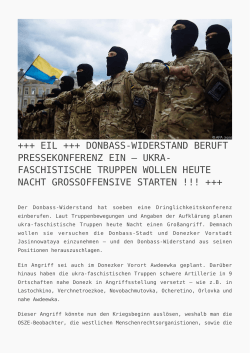 ukra-faschistische truppen wollen heute nacht - K